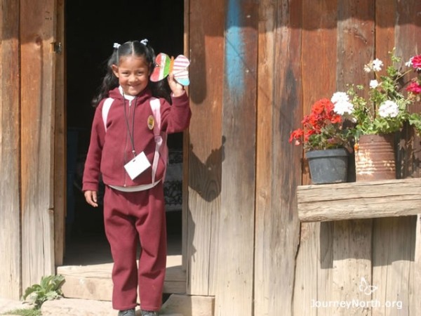 Photo of girl in Mexico with Symbolic Butterfly