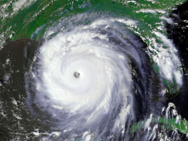 Satellite image of Hurricane Katrina