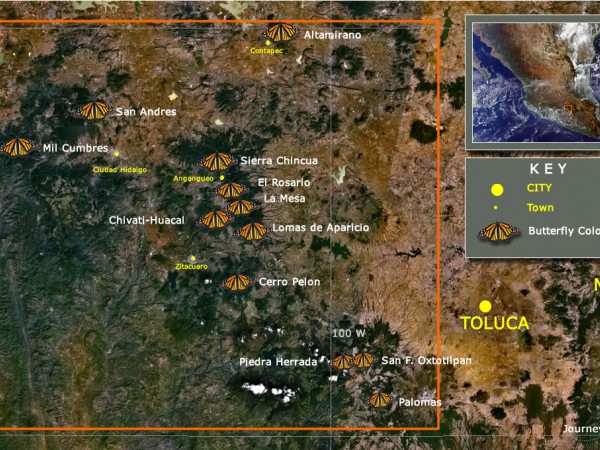 Monarch Butterfly Sanctuary Map